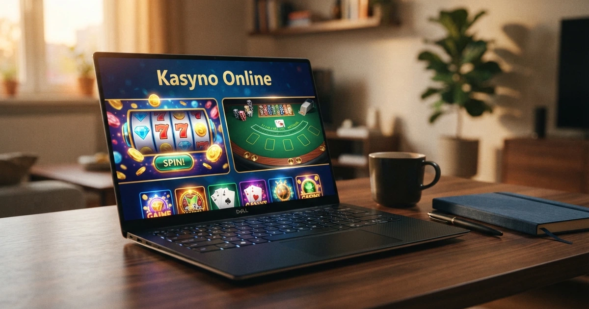 Strona internetowa kasyna online z widocznym logo Curacao Gaming Authority i ekranem powitalnym w języku polskim